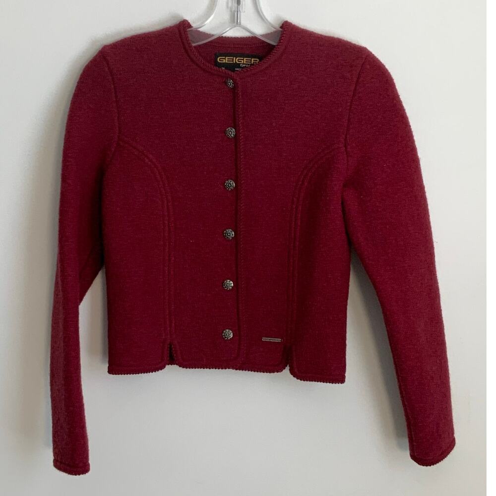 Geiger Vintage Wool Button up‎ Cardigan Jacket size small